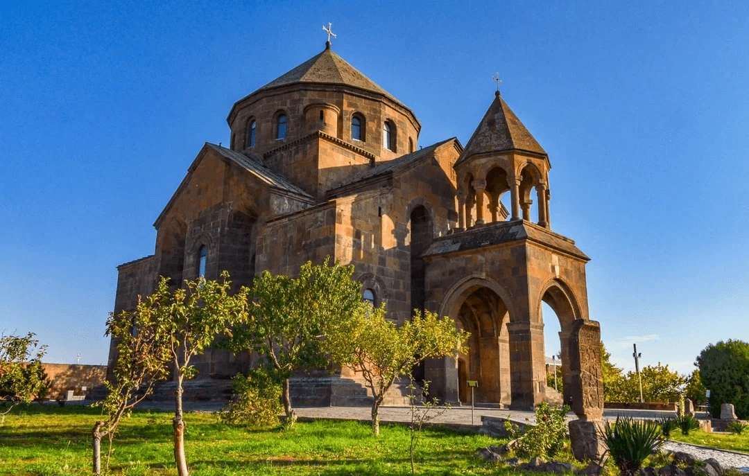 A church of the Etchmiadzin cathedral complex in Vagharshapat, a UNESCO World Heritage Site